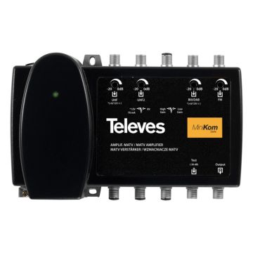 Amplificador minikom matv 4e/1s fm-biii/dab