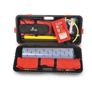Kit de maniobra y rescate krm-4001 se entrega en caja especial de plástico color negro