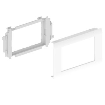 Adaptador 93 4 módulos unica u24x 65 pvc blanco nieve