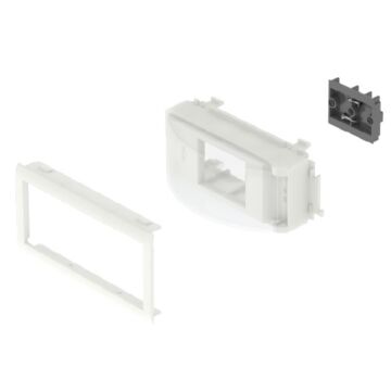93 adaptador 2 módulos din blanco ral9010 65 u24x