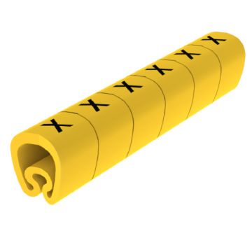 18 señalizadores precortados amarillo ø5 pvc plastificado