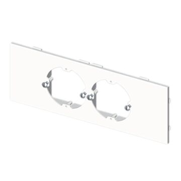 73 placa 2 mec. universales blanco ral9010 u24x