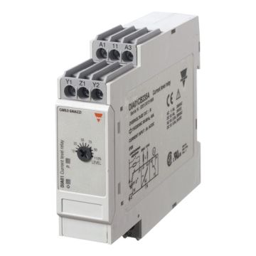Relé de control monofásico, sobreintensidad ca/cc, montaje carril din, alimentación 115/230 vca