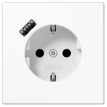 Enchufe schuko® c/ usb-a ls bl. alpi