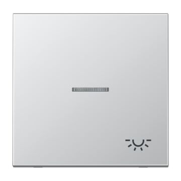 Tecla c/visor/simb. luz ls aluminio
