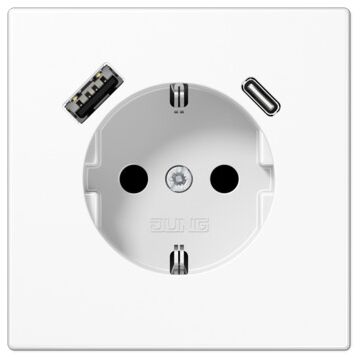 Enchufe schuko® c/ usb-ac ls bl. alpi