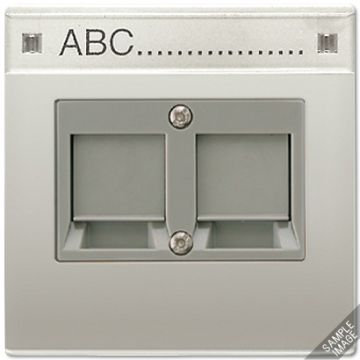 Placa central para 2 tomas ls990 aluminio