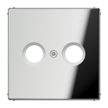 Placa toma tv.  ls cromado