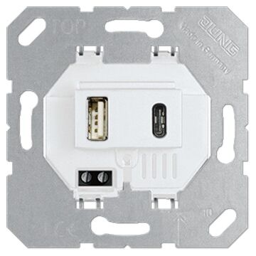Mecanismo cargador usb. blanco alpino