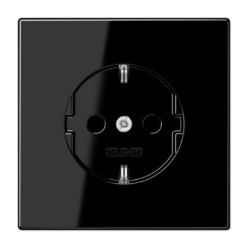 Enchufe schuko® prot. contacto ls negro