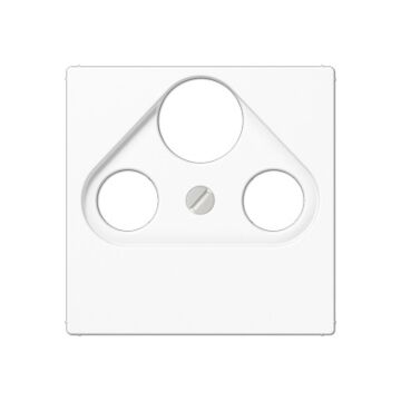 Placa toma sat tv. a blanco alpino