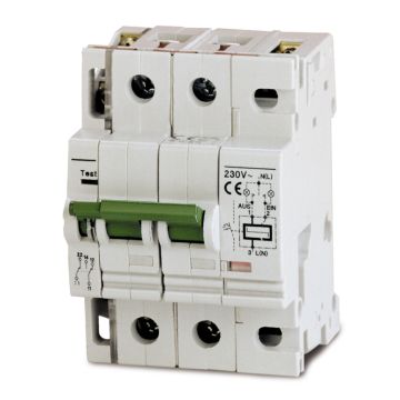 Mcb.p c-2p-25a, disyuntor motorizado para protección magnetotérmica y diferencial con reconexión por