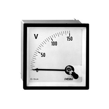 Voltímetro para medida en contínua, bobina móvil, panel 72x72