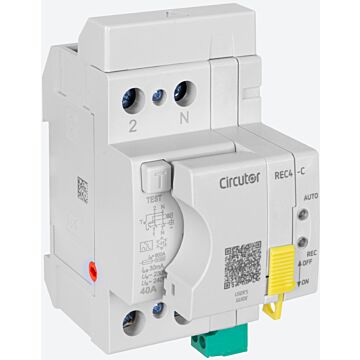 Interruptor diferencial autorrearmable con contacto de salida, 2 polos