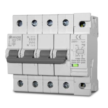 Mcb.p c-3p+n-20a, disyuntor motorizado para protección magnetotérmica y diferencial con reconexión p