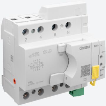 Interruptor diferencial autorrearmable con contacto de salida, 4 polos