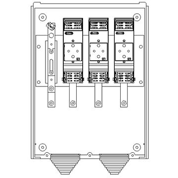 Caja general de protección cgpc-160/7/buc-e-dc