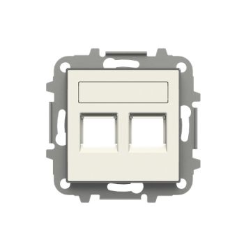 Tapa 2 conector con persiana bl