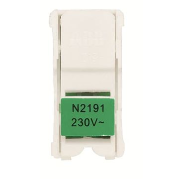 Lámpara led para mecanismos con visor interruptor/pulsador zenit verde