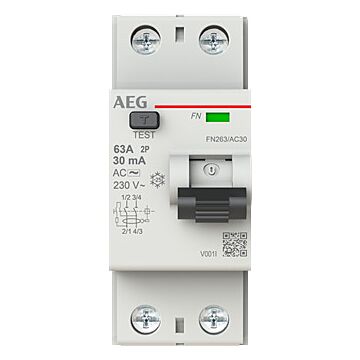 Int. dif. fn 2p 63a 30ma ac