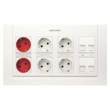 Kit caja de 4 columnas completa empotrar