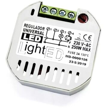 Regulador universal de pulsador 250w lighted
