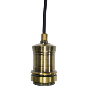 Lámpara pendel decorativo fxlt 1,5 n serie latón con cable negro