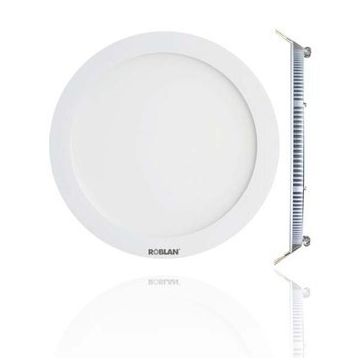 Downlight doméstico circular 18w 100-240v 1350lm 6500k  225 x 22mm  (aro blanco)
