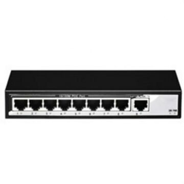 Switch poe 9 puertos rj45 10/100 base t (8 poe + uplink)