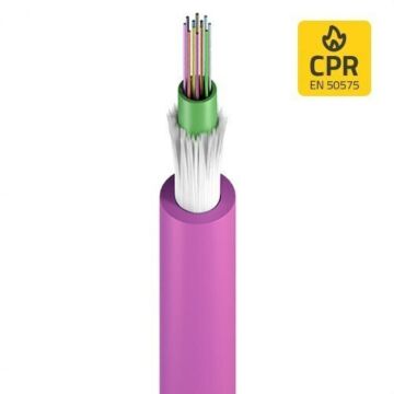 Cable fibra óptica multimodo armado dieléctrico cca s1a,d0,a1 lszh 50/125 µm om4 24 fibras