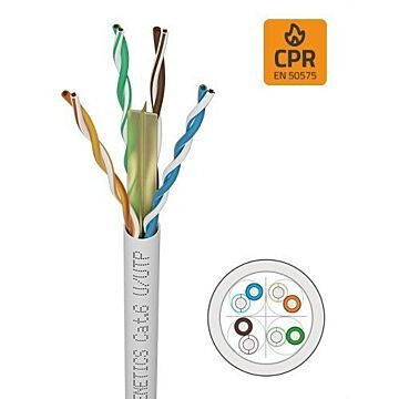 Cable cat. 6 u/utp rígido lszh dca s2,d2,a1 en cajas de 305m con cruceta separadora