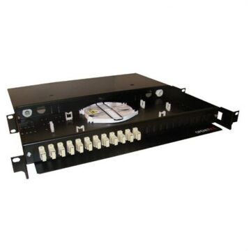 Kit caja distribuidora de fibra óptica extraíble 19" 1 u 24 sc simplex
