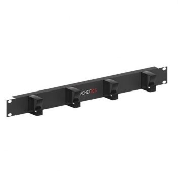 Panel guía cables horizontal con 4 liras plásticas (1 u)