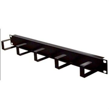 Panel guía cables horizontal con 5 liras metálicas (1 u)