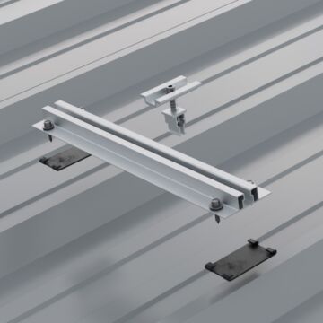 05v8 soporte coplanar microrail anclaje a chapa metálica, inc. tornillería fijación