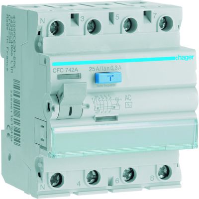 Int. diferencial tipo AC, 2P, 40A, 30mA • CD748V