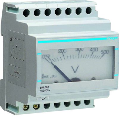 Voltímetro analógico 0-500V