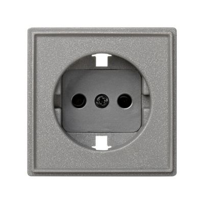 Tapa con dispositivo de seguridad para la base de enchufe schuko gris esmeril Simon 27 Scudo