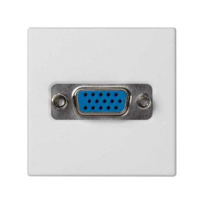 Conector VGA a tornillo c/placa blanco