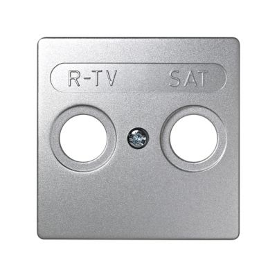 Placa para tomas inductivas de R-TV+SAT aluminio Simon 73 Loft