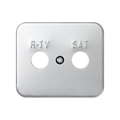 Tapa para toma de R-TV+SAT aluminio mate Simon 75
