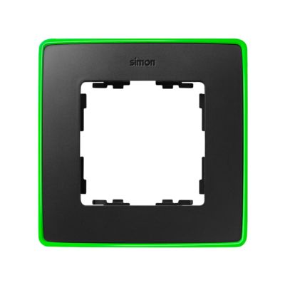 Marco para 1 elemento grafito base verde fluor Simon 82 Detail Select