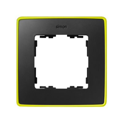 Marco para 1 elemento grafito base amarillo fluor Simon 82 Detail Select