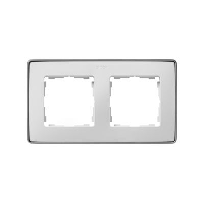 Marco para 2 elementos blanco base aluminio Simon 82 Detail Select