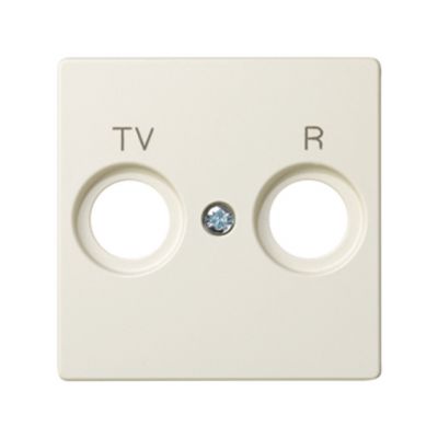 Placa para tomas inductivas de R-TV marfil Simon 82