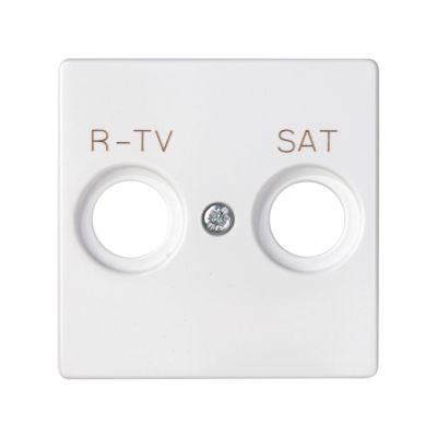 Placa para tomas inductivas de R-TV+SAT blanco Simon 82