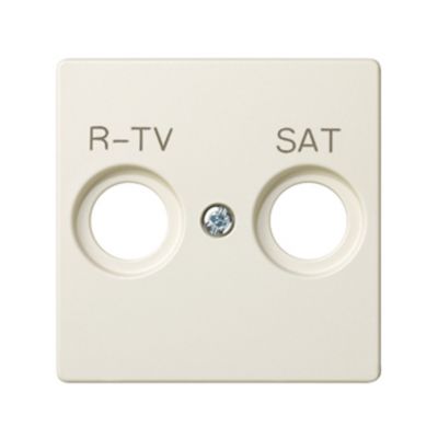 Placa para tomas inductivas de R-TV+SAT marfil Simon 82