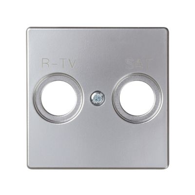 Placa para tomas inductivas de R-TV+SAT aluminio Simon 82