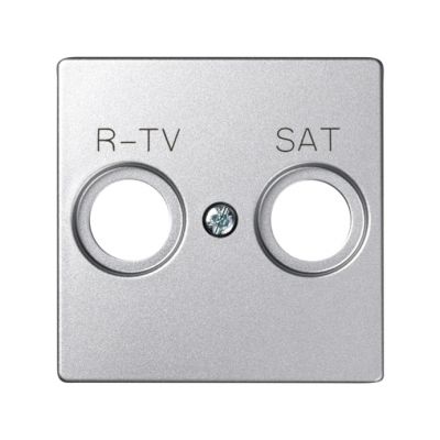 Placa para tomas inductivas de R-TV+SAT aluminio frío Simon 82