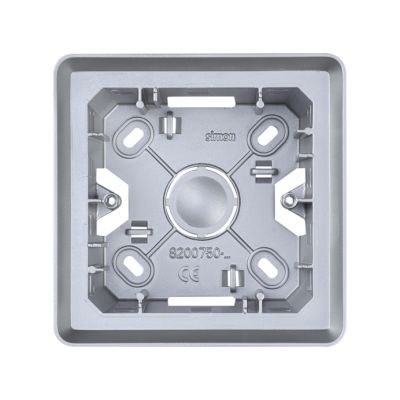 Caja de superficie para 1 elemento aluminio frío Simon 82 Detail